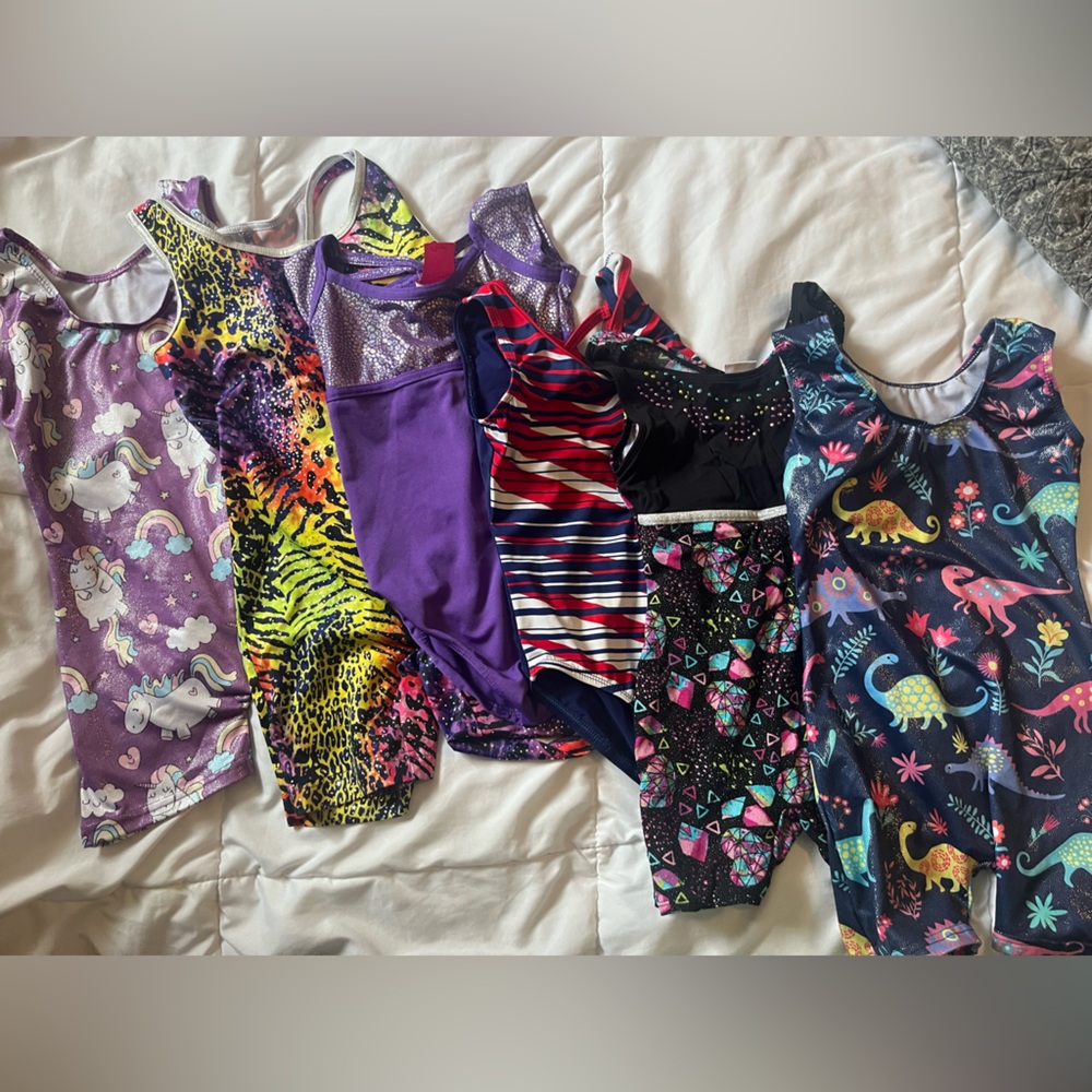 Girls unitard and leotard bundle. Gymnastics.
